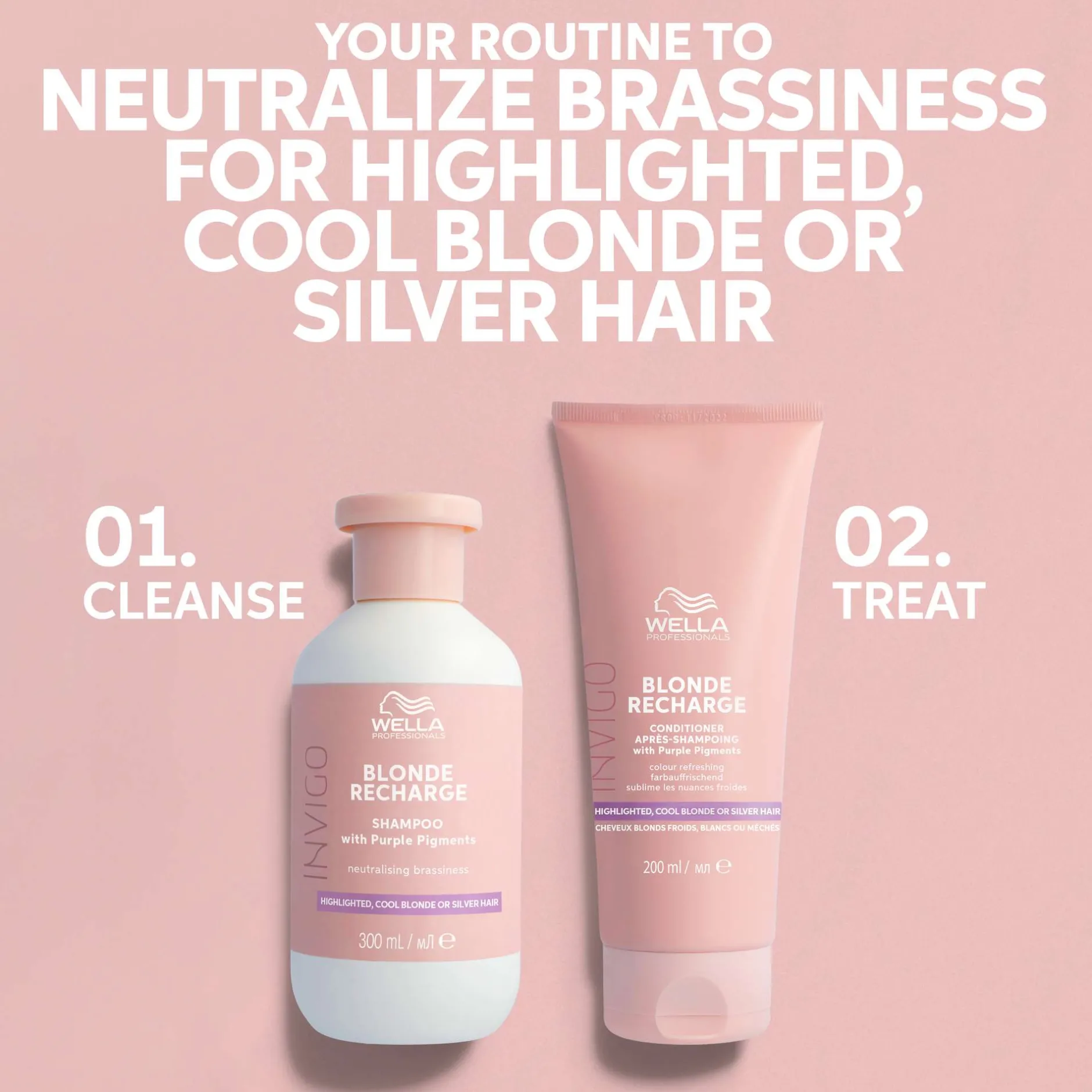 Wella Invigo Blonde Recharge Colour Refreshing Conditioner Cool Blonde 200ml Sale